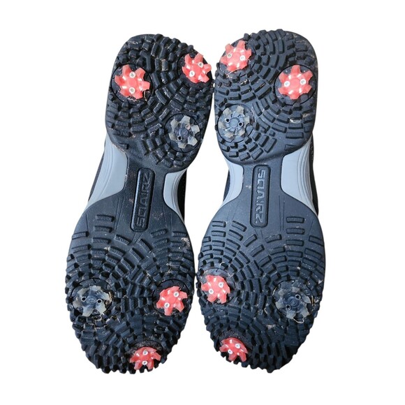 Sqairz Arrow Golf Shoes Mens Size 11 Black Square Toe Spikes Performance - Picture 6 of 6